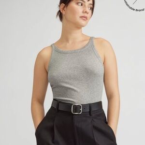 Everlane Gray Ribbed Top
